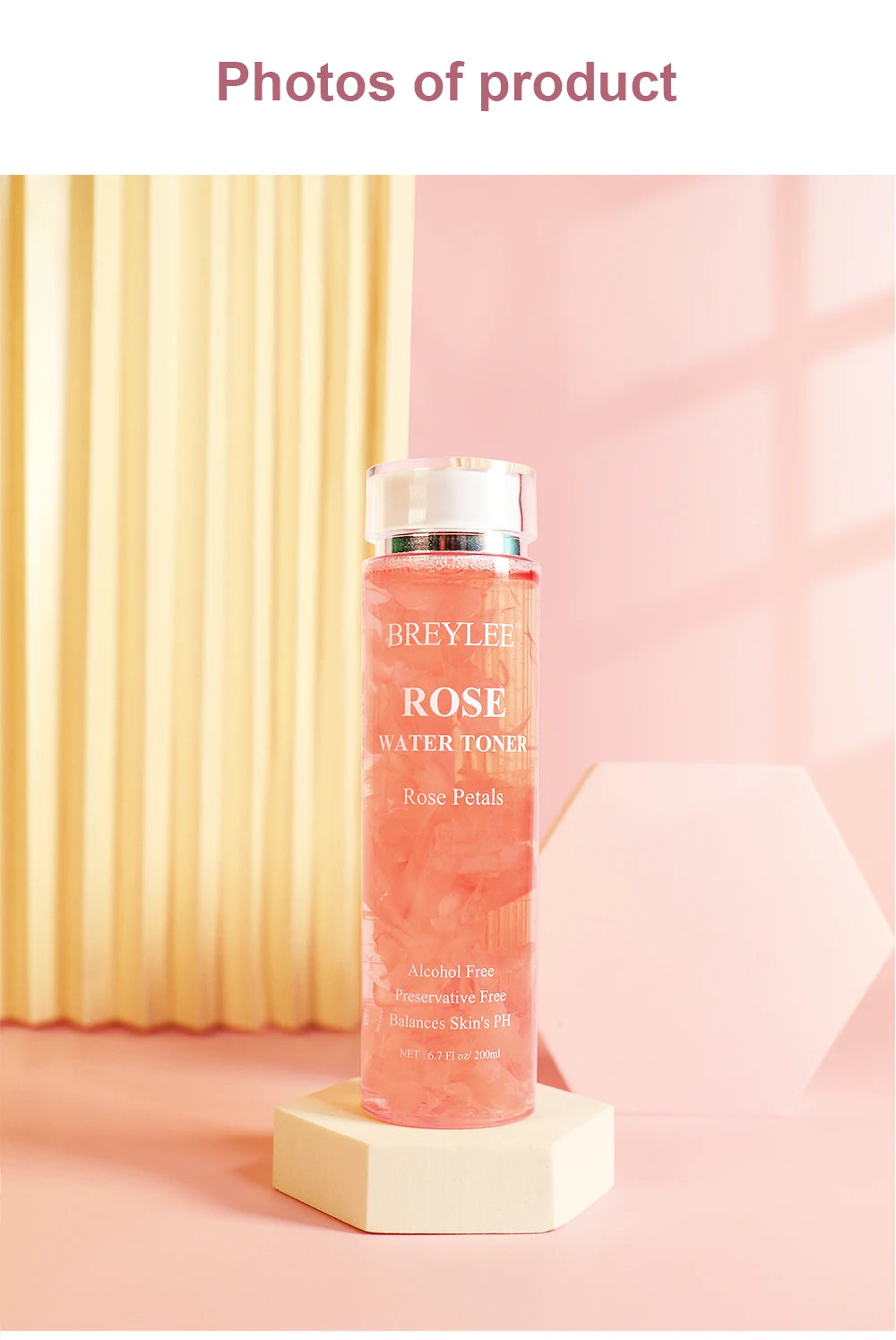 BREYLEE Face Toner Natrual Moisturizing Rose Toner 200ml
