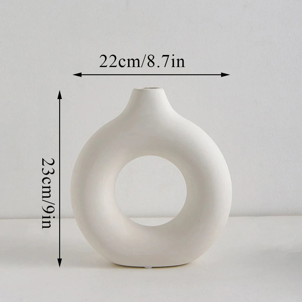Circle Vase Living Room Decoration Donut Shape