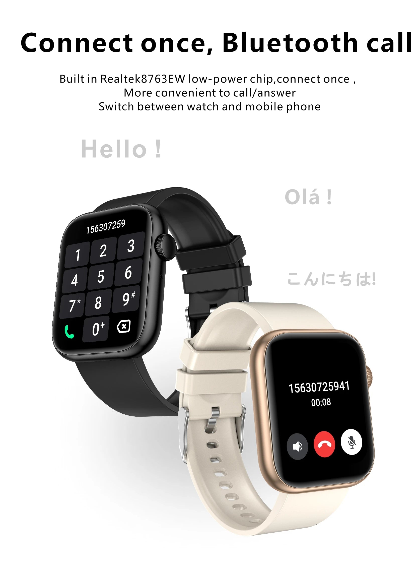 Bluetooth Calls Men Women Smartwatches