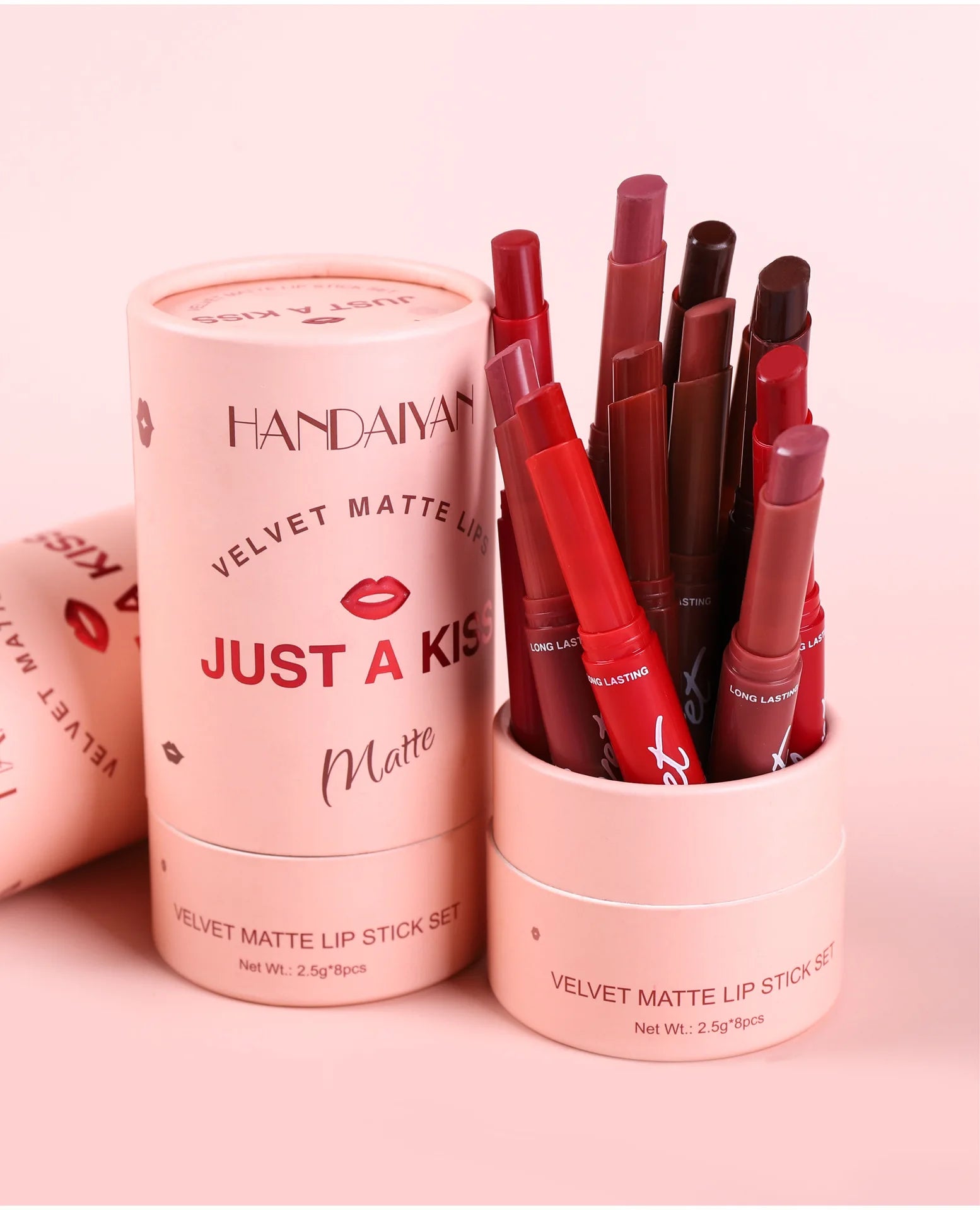 8pcs/Set Women's Velvet Matte Lipstick