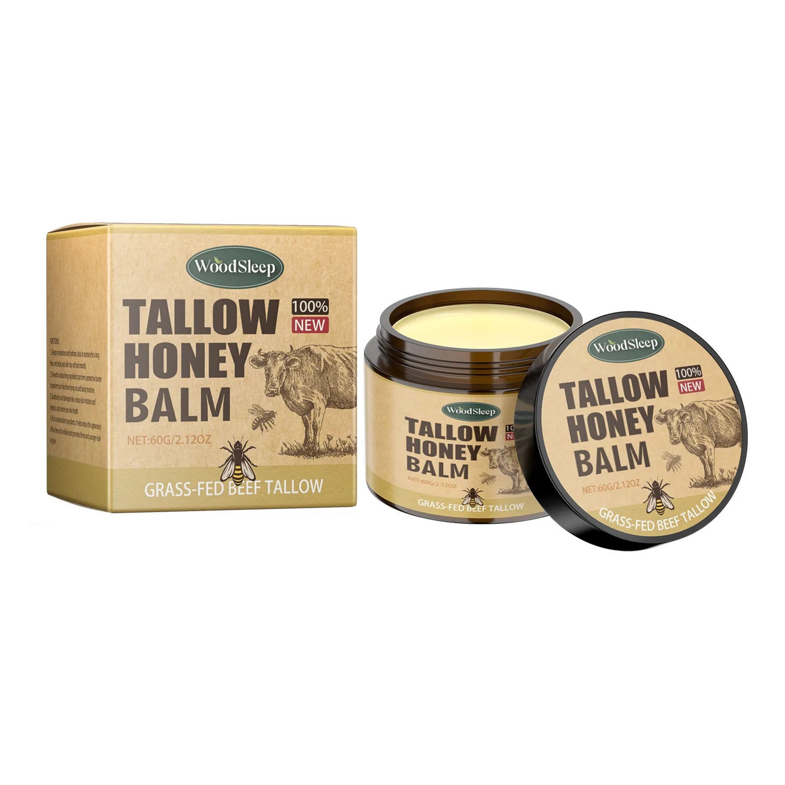Beef Tallow Honey Moisturizer Cream