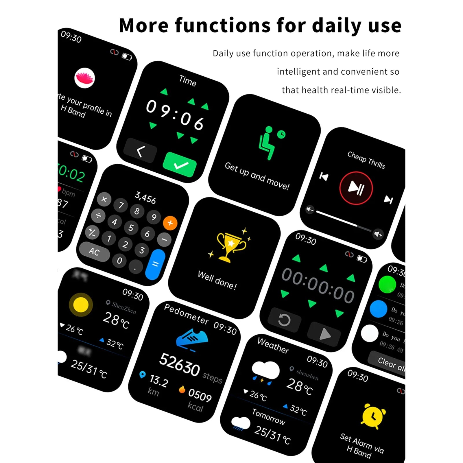 F57L Smart Watch Sleep Heart Rate Blood Pressure