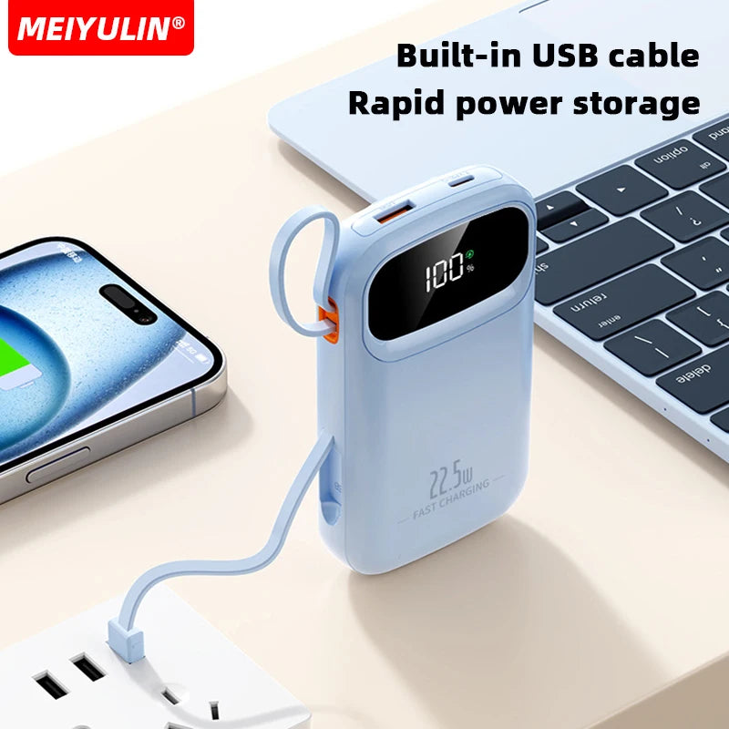 Power Bank With USB C Cable