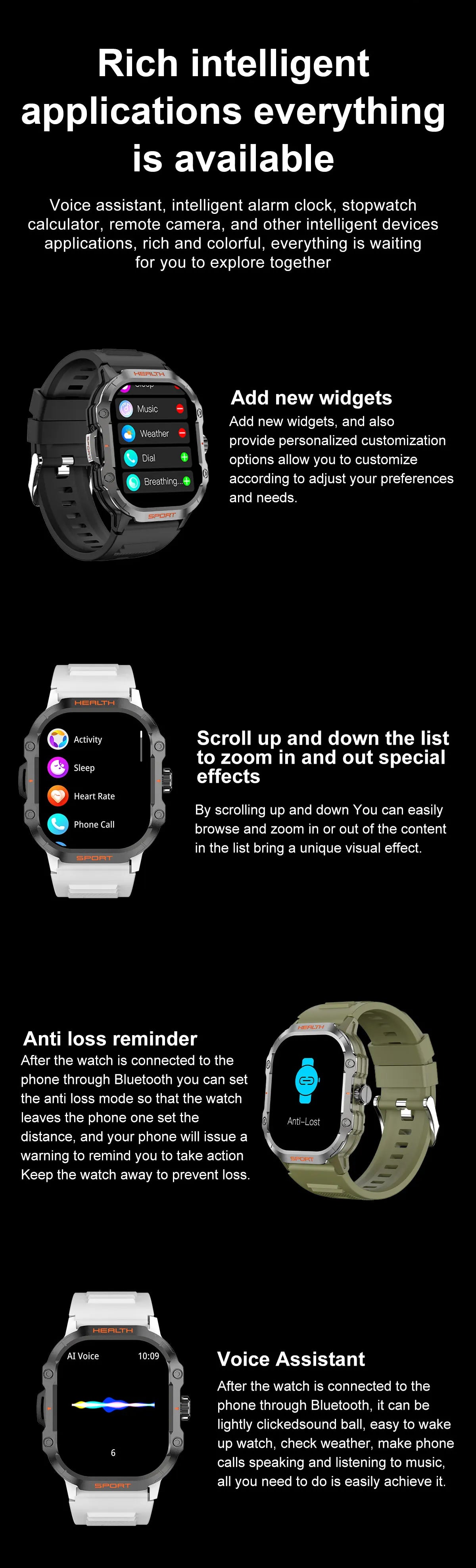 Smart Watch Male and Female Outdoor Sports