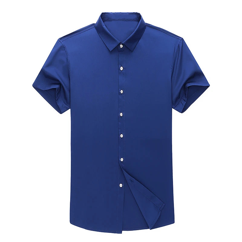 Solid Color Short Sleeved Shirt