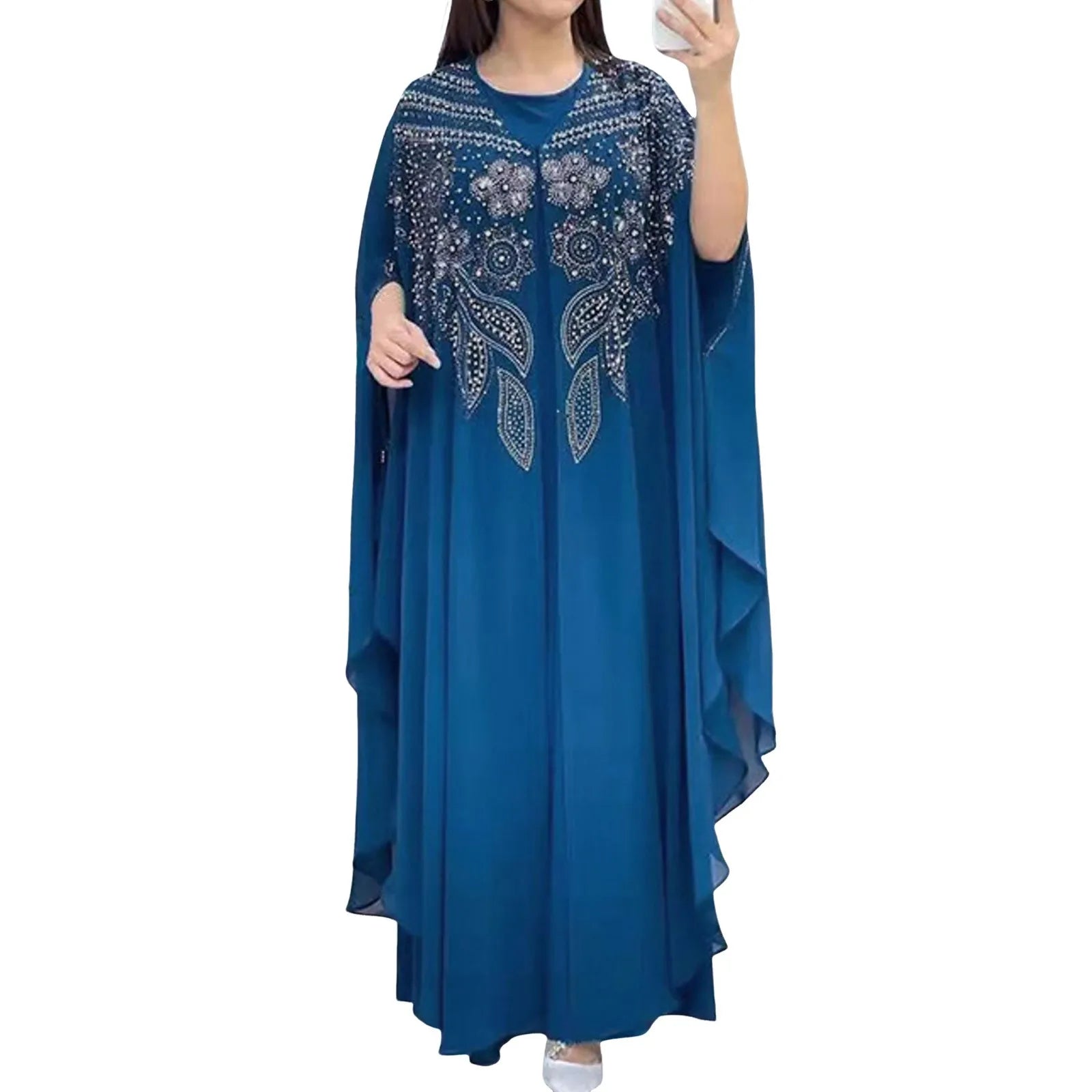 Women'S Sequined Vintage Muslim Dress