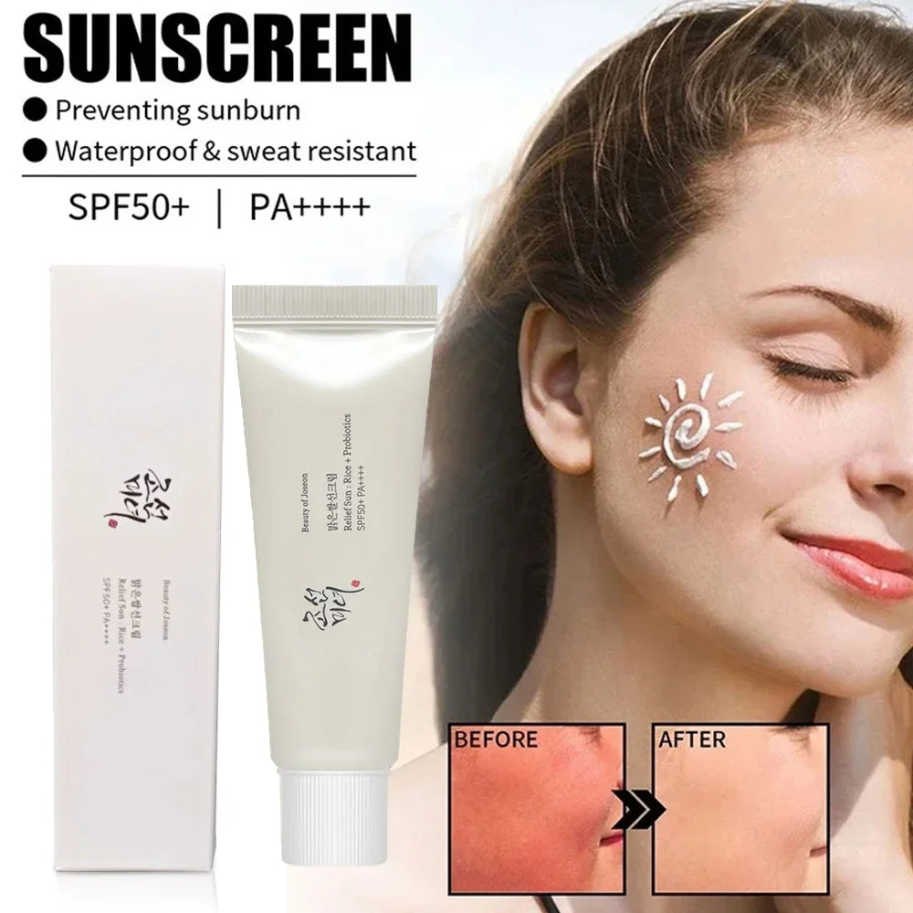 SPF50+ Sunscreen Korean Rice Probiotic Solar Blocker
