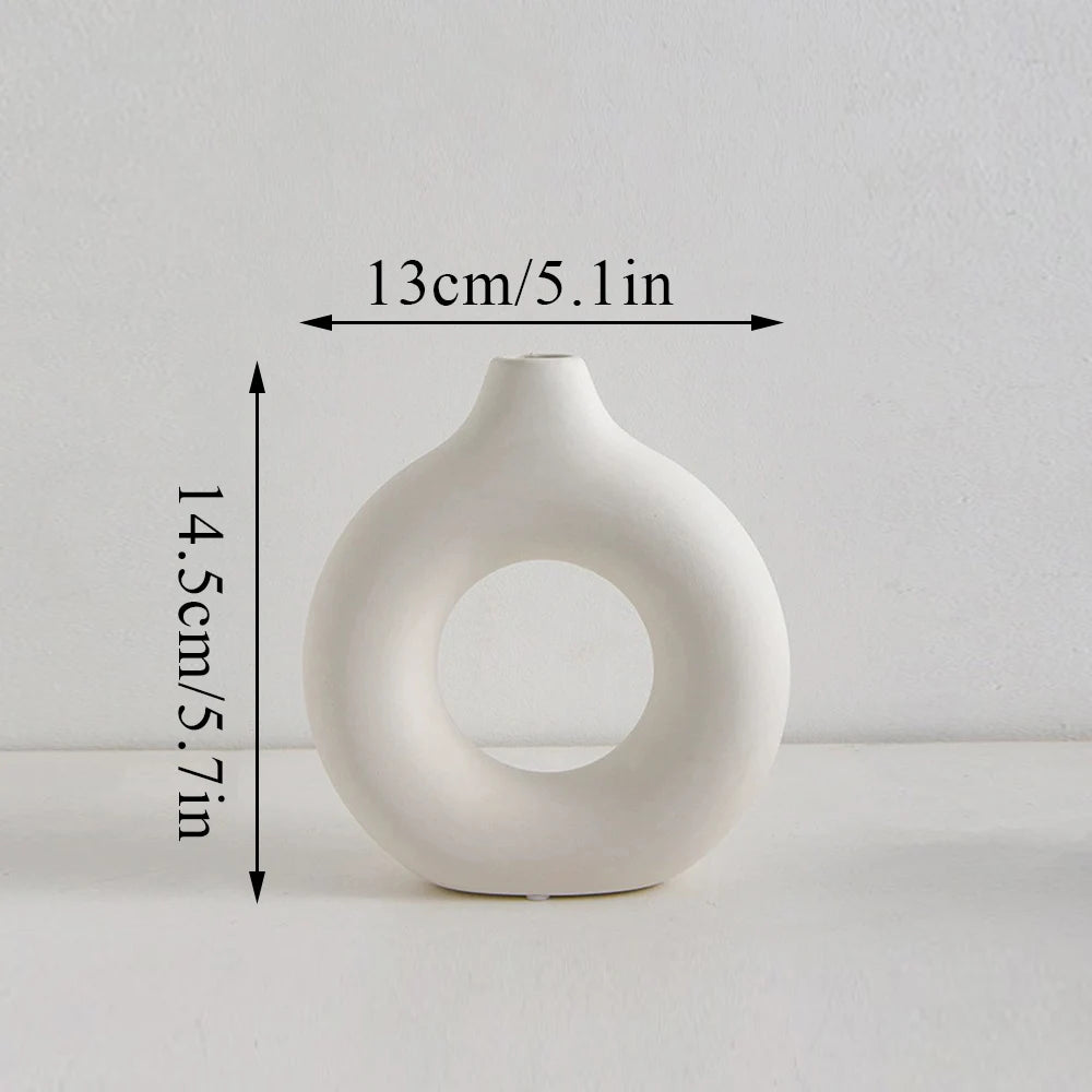 Circle Vase Living Room Decoration Donut Shape