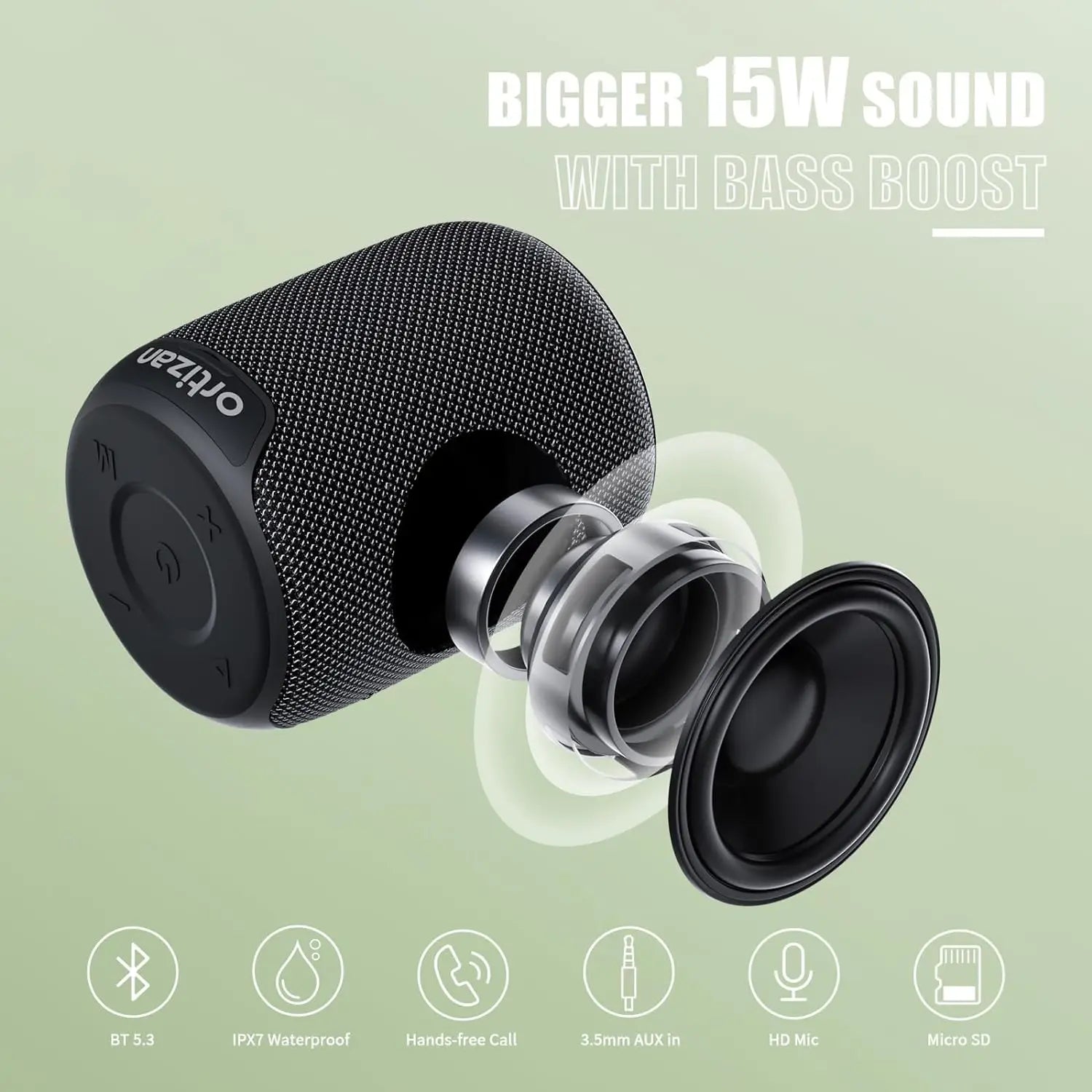 Ortizan Portable Bluetooth Speaker