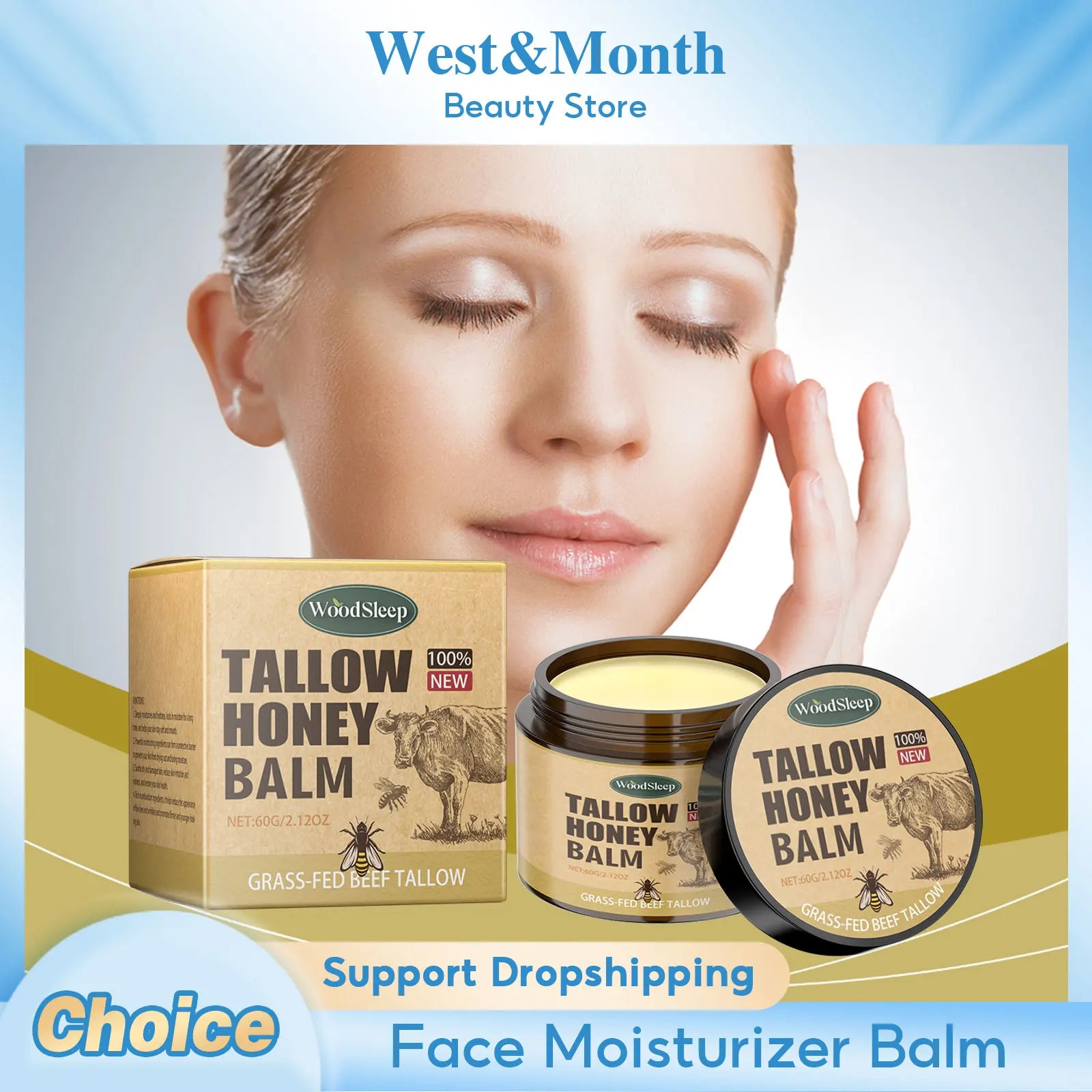 Beef Tallow Honey Moisturizer Cream