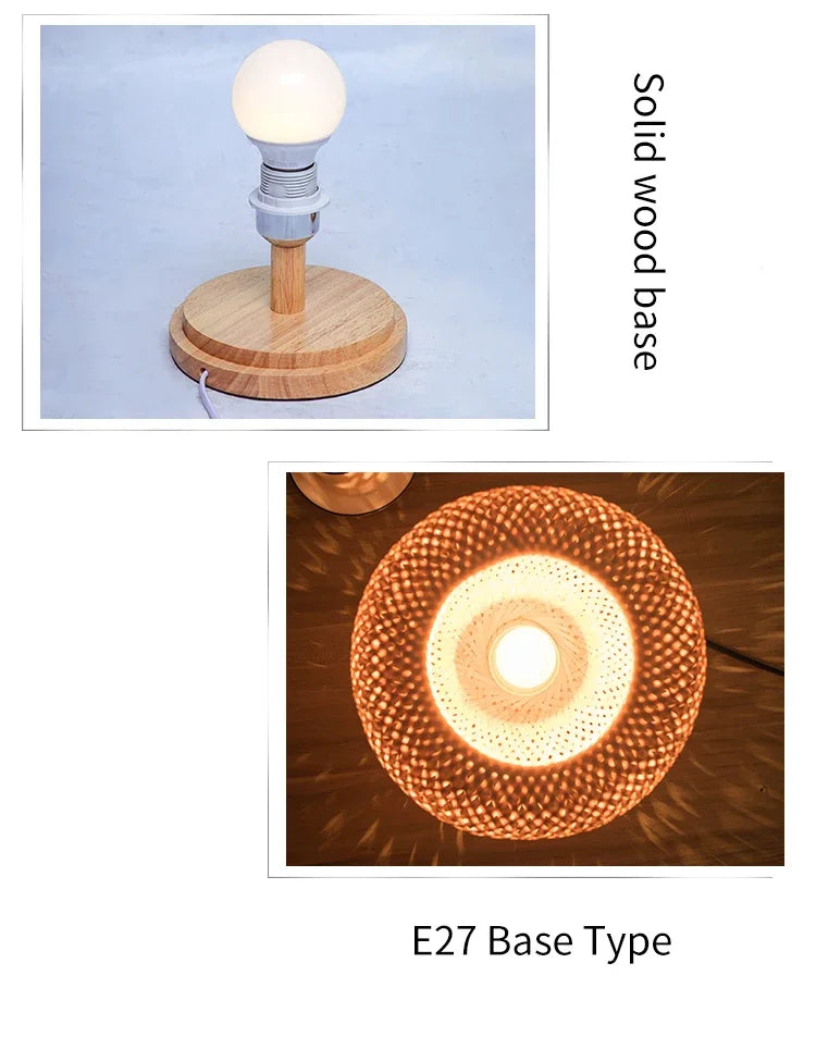 Wooden Wind Small Vine Bar Desk Lamp
