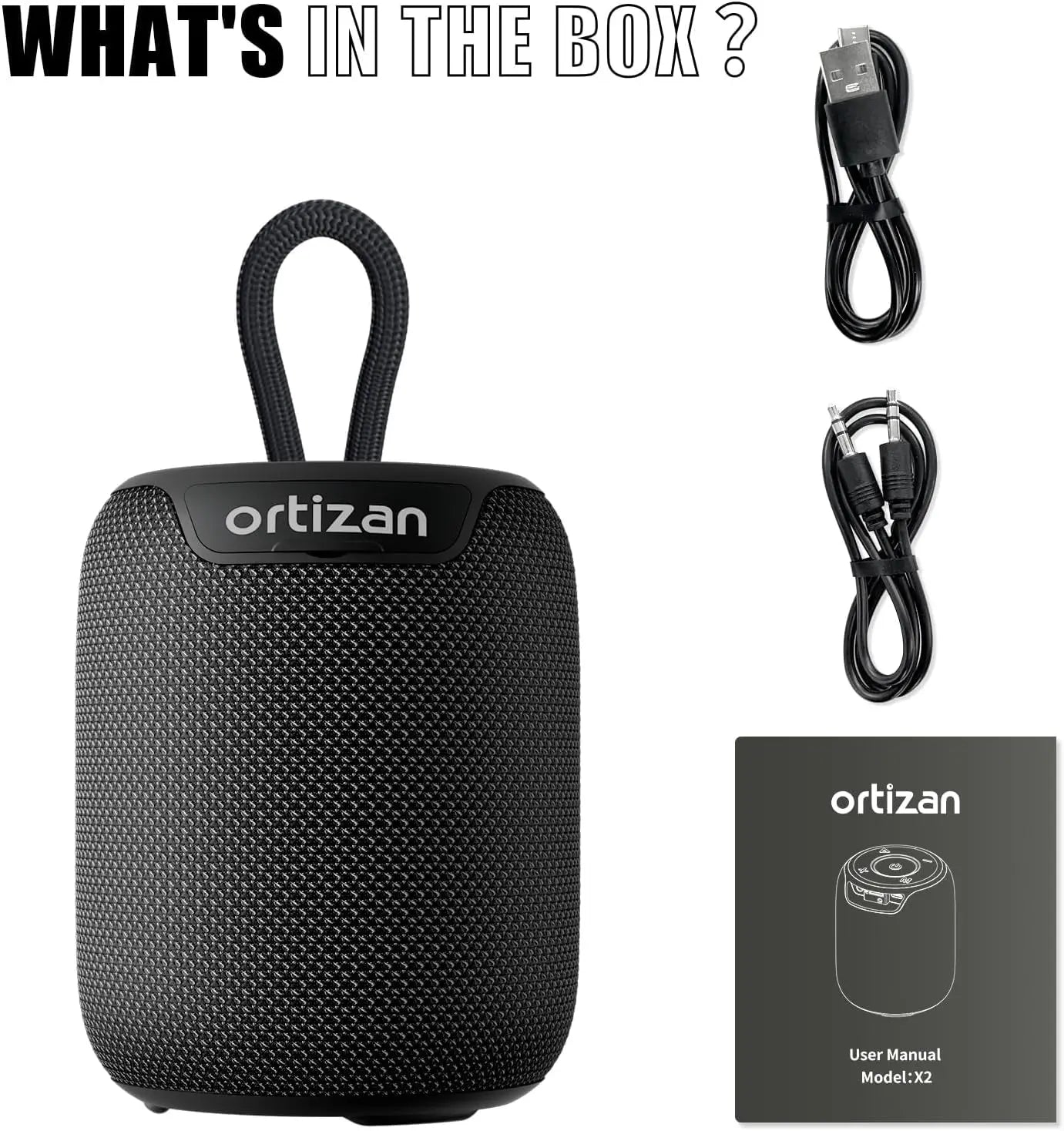 Ortizan Portable Bluetooth Speaker
