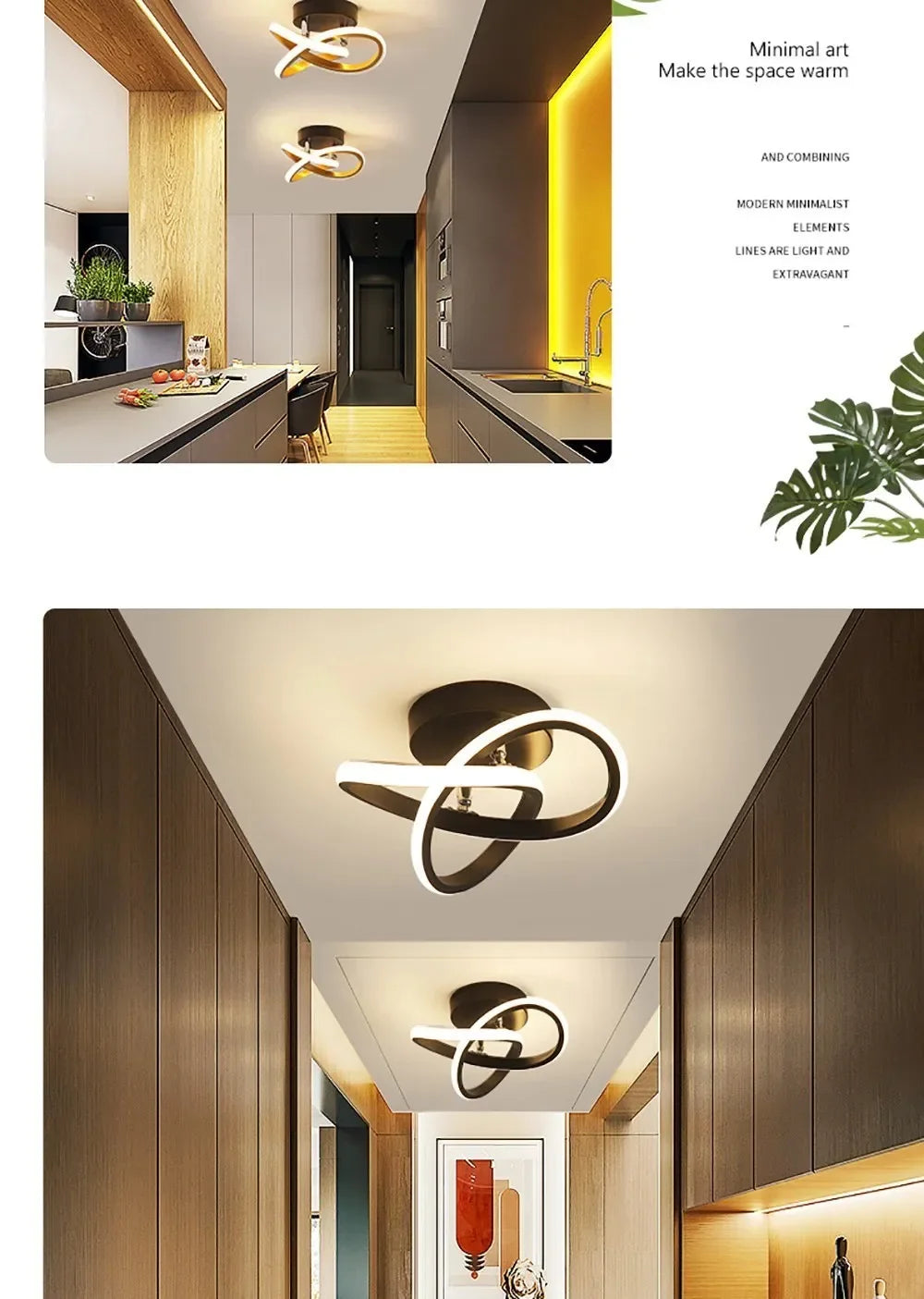Nordic Minimalist LED Strip Corridor Ceiling Light