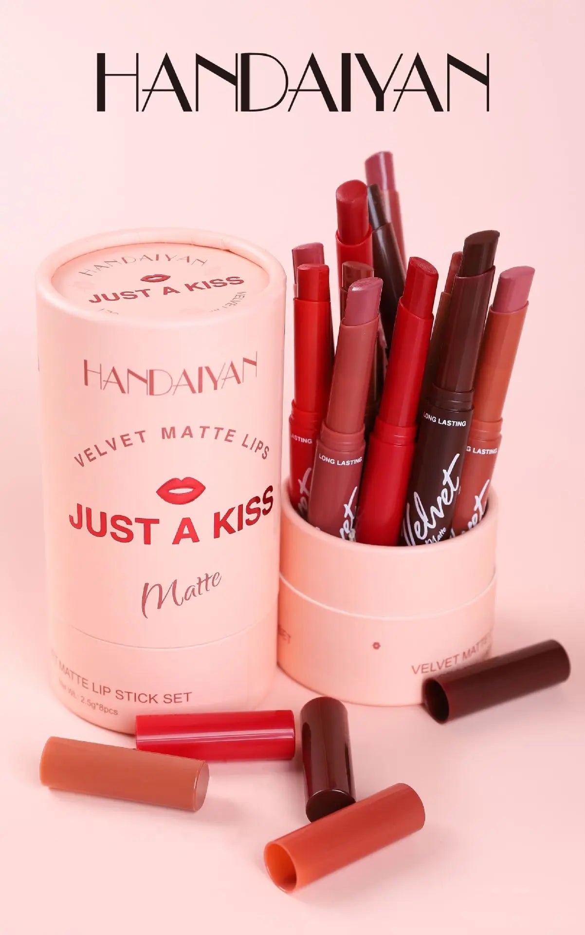 8pcs/Set Women's Velvet Matte Lipstick