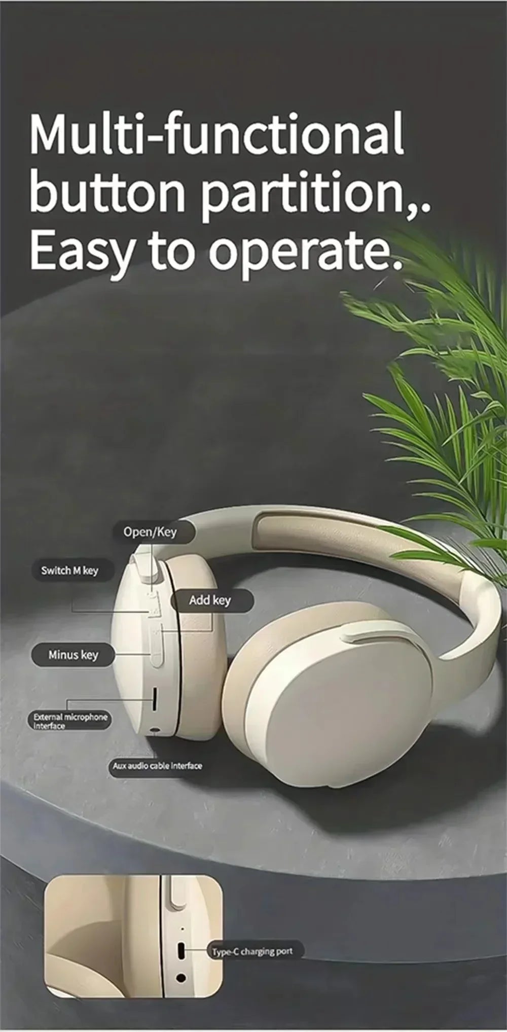 Wireless Bluetooth Headphones Over Ear