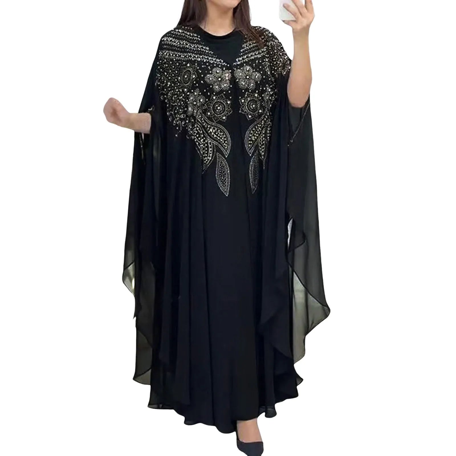 Women'S Sequined Vintage Muslim Dress