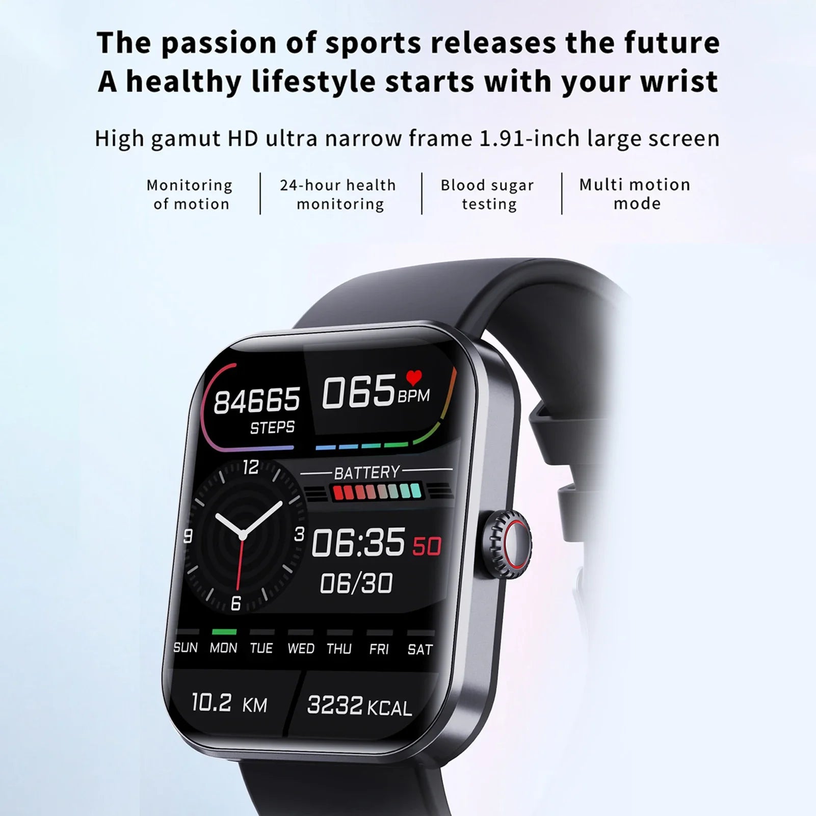 F57L Smart Watch Sleep Heart Rate Blood Pressure