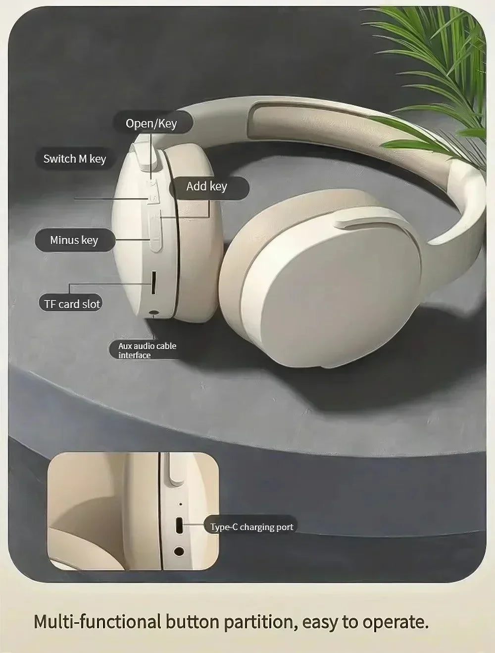 Wireless Bluetooth Headphones Over Ear