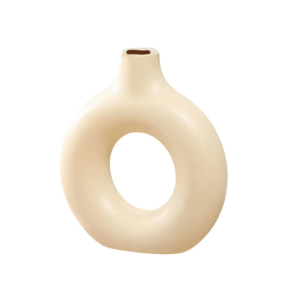 Circle Vase Living Room Decoration Donut Shape