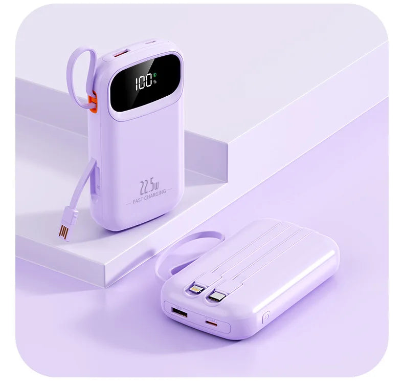 Power Bank With USB C Cable