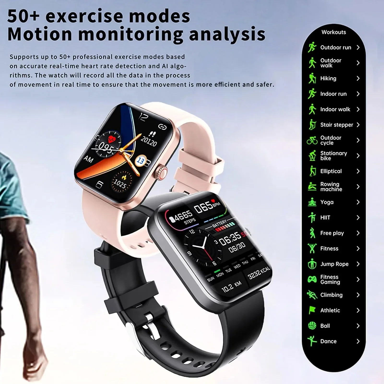 F57L Smart Watch Sleep Heart Rate Blood Pressure