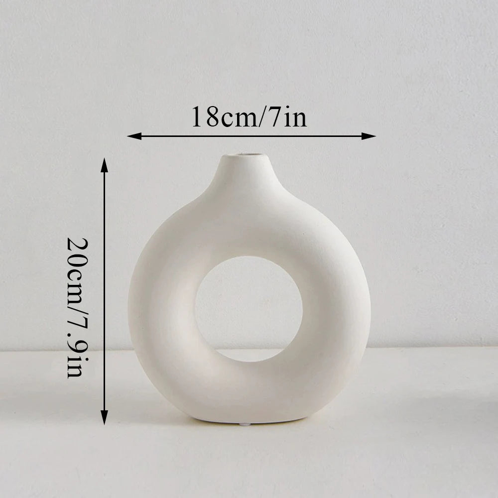 Circle Vase Living Room Decoration Donut Shape