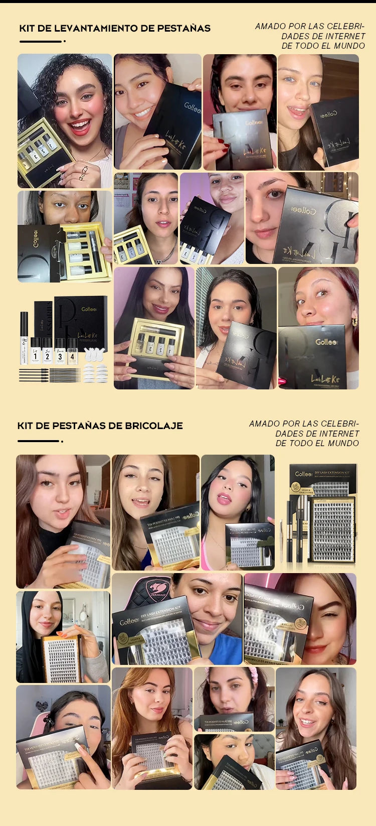 Gollee Lash and Brow Curling Kit Natural Eyelash