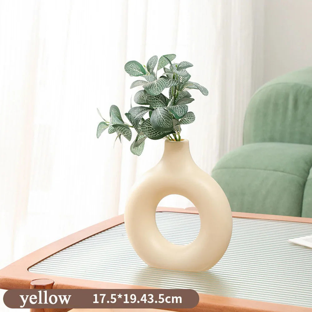 Circle Vase Living Room Decoration Donut Shape