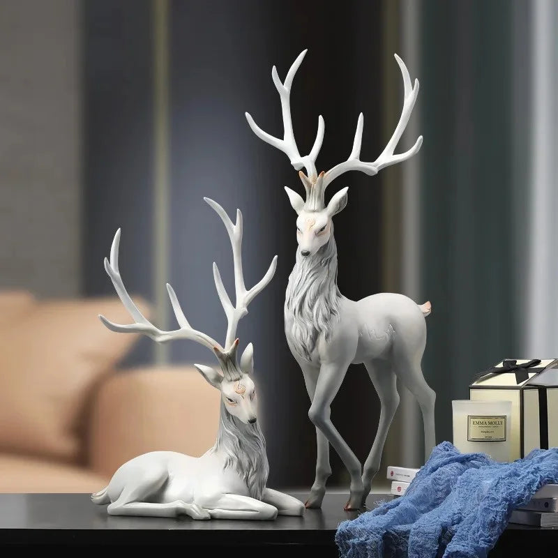 35cm High End Deer Statue Reindeer