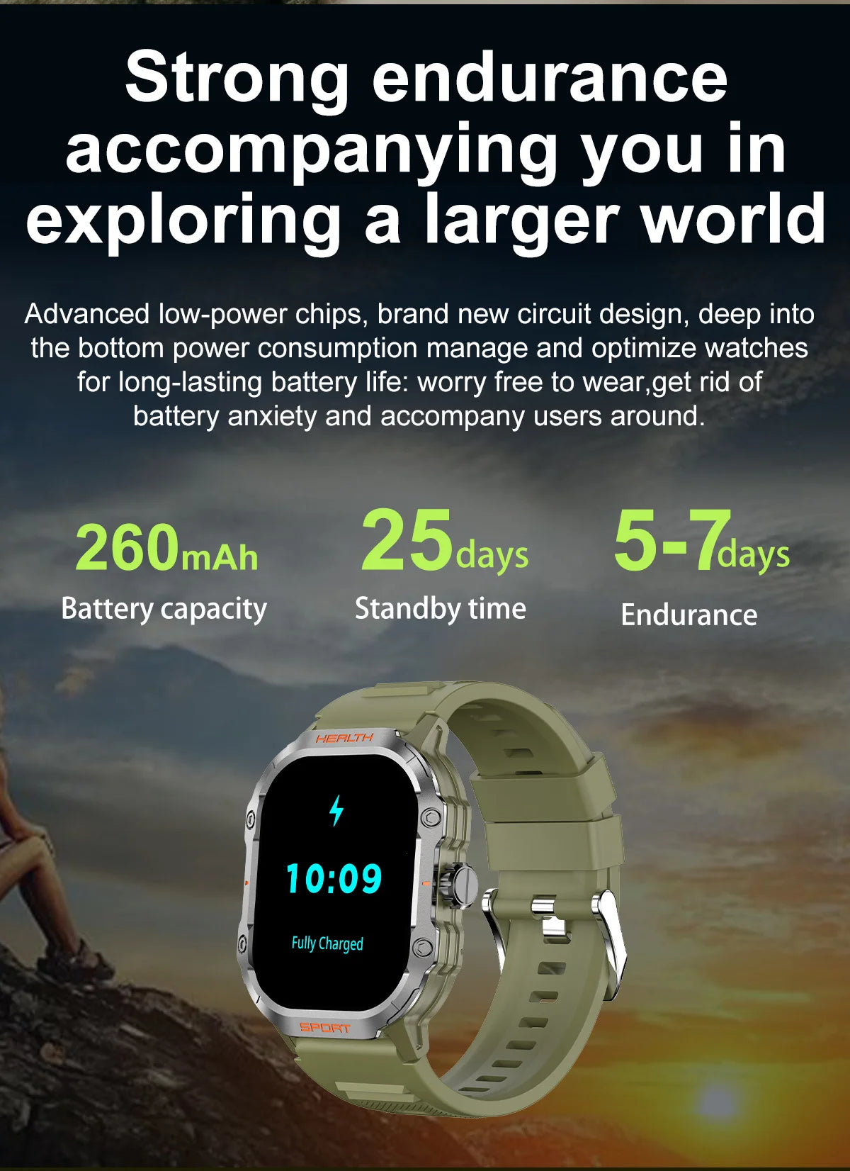 Smart Watch Male and Female Outdoor Sports
